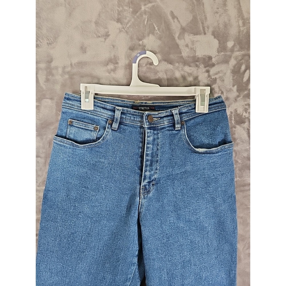 Bill Blass Women Blue Vtg High Waisted Mom Jeans Petite Medium Tapered Leg Sz 8 - Picture 4 of 11